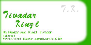 tivadar kinzl business card